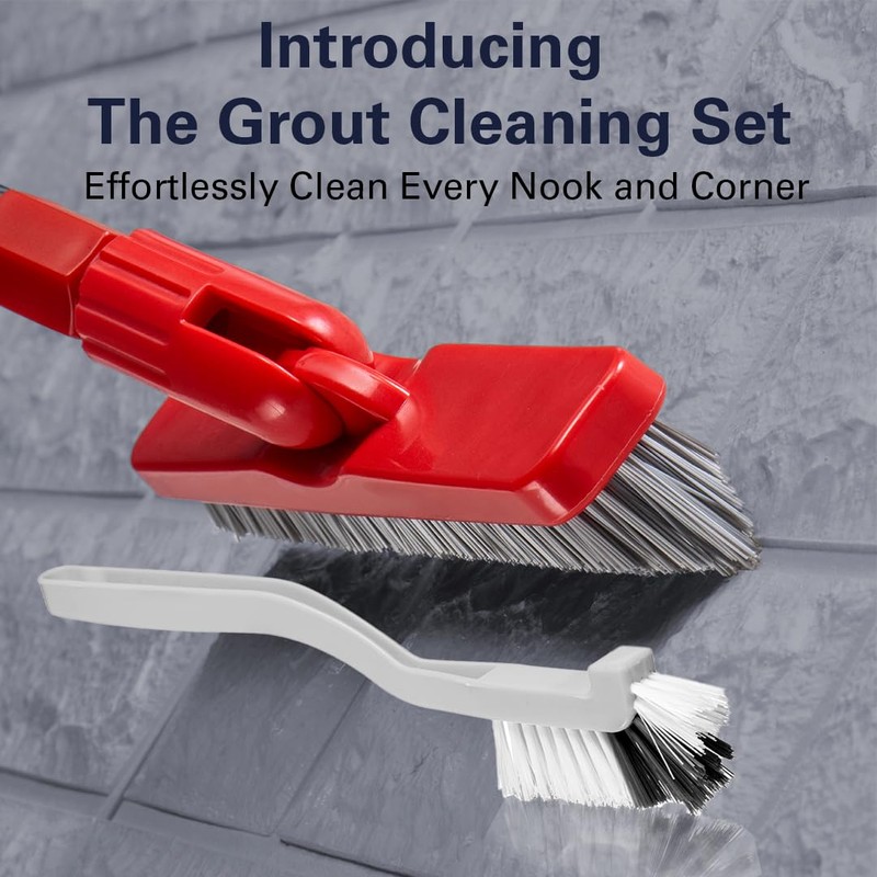 Foxtrot Living 2 in 1 Grout Brush with Long Adjustable