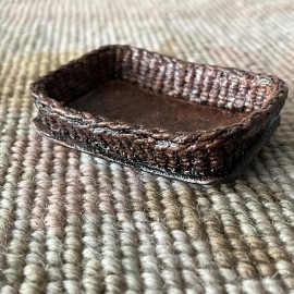 Tyler Pat Tyler Dollhouse Miniature Resin Wicker Basket Tray  2257