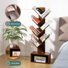 Yoobure Tree Bookshelf - 6 Shelf Retro Floor Standing Bookcase,
