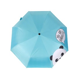 I-TOTAL® - Paraguas con apertura automática/retráctil con funda/para una persona Panda, NON