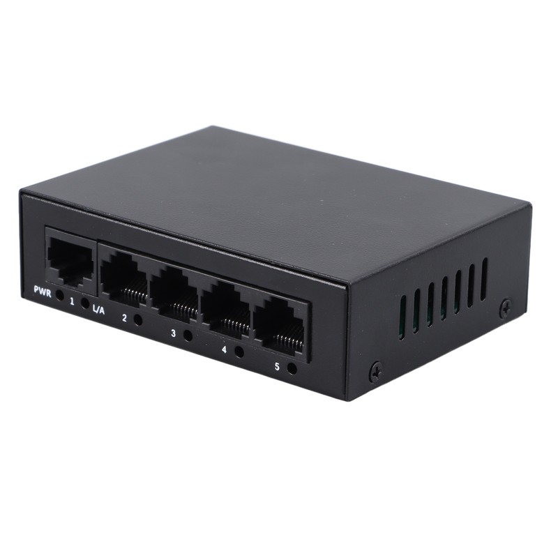 5 Port Ethernet Switch Professional High Speed 10 100Mbps Iron
