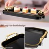 Aayoruro Serving Tray with Handles Set of 3 Rectangular Large