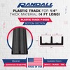 Randall Manufacturing 1/4" Plastic Sliding Door Track (Black, 4 FT