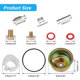 Carburetor Float Bowl Gasket Kit Compatible with Hon da GX240 GX270 GX340 GX390, Needle Gasket Float Bowl Seal Pin Washer Carburetor Repair Kit Replaces 16015-ZE8-005 16011-ZA0-931