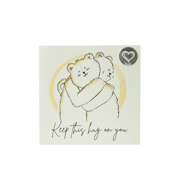 Hug Card with Hug Token – Cute Bears with message