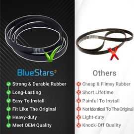 BlueStars 8540101 Washer Belt Standard Size 0.55 Inches Wide 48 Inches Long - Compatible with Whirpool & Kenmore Washers - Replaces AP6013037 8540348