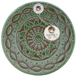 CERÁMICA ESPAÑA Decorative plate for hanging on the wall, wall plate, ceramic plate, model D06, 100% handmade decoration, 23 x 23 x 3.5 cm