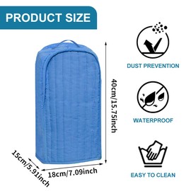 Jeukwud Blender Appliance Cover, Kitchen Blender Cover 15.7x7.1x5.9in (Blue)