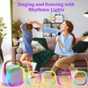 Karaoke Machine for Kids Adults, Portable Bluetooth Speaker with 2