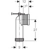 Geberit Water Connection Set for UP-SPK 12 cm for Geberit