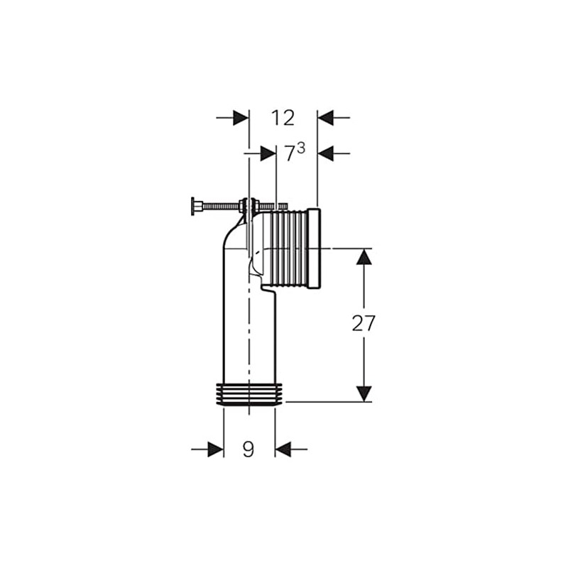 Geberit Water Connection Set for UP-SPK 12 cm for Geberit