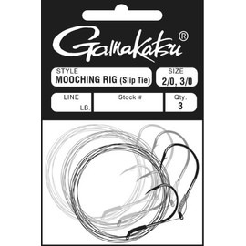 Gamakatsu Slip Tie Mooching Rig 5/0, 6/0 Hooks (Nickel, 40-Pounds Leader)