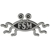 FSM Flying Spaghetti Monster Plastic Auto Emblem - [Silver][5 1/2''