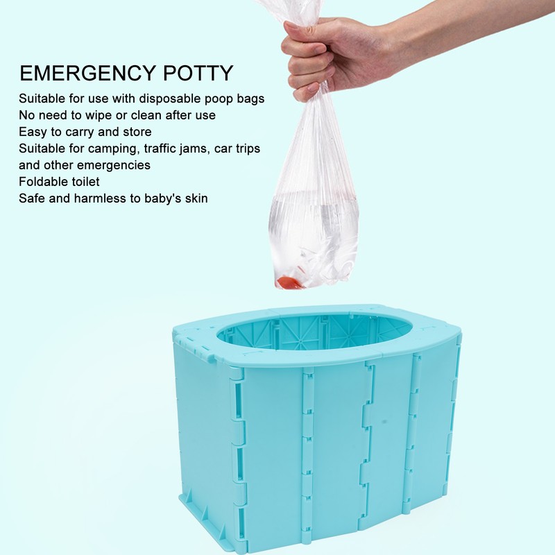 Kids Portable Toilet Portable Foldable Easy Cleaning ABS Potty Training