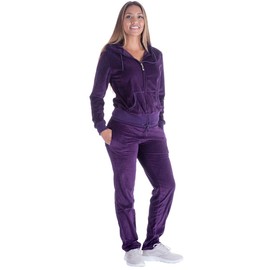 Facitisu Sweat Suits for Women Set Jogging Workout Active wear Velour Outfits Hoodie and Sweatpants Cute (L, Purple)