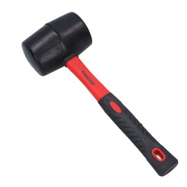 Toolzone Toolzone 32Oz Rubber Mallet Fibre Handle Red and Black