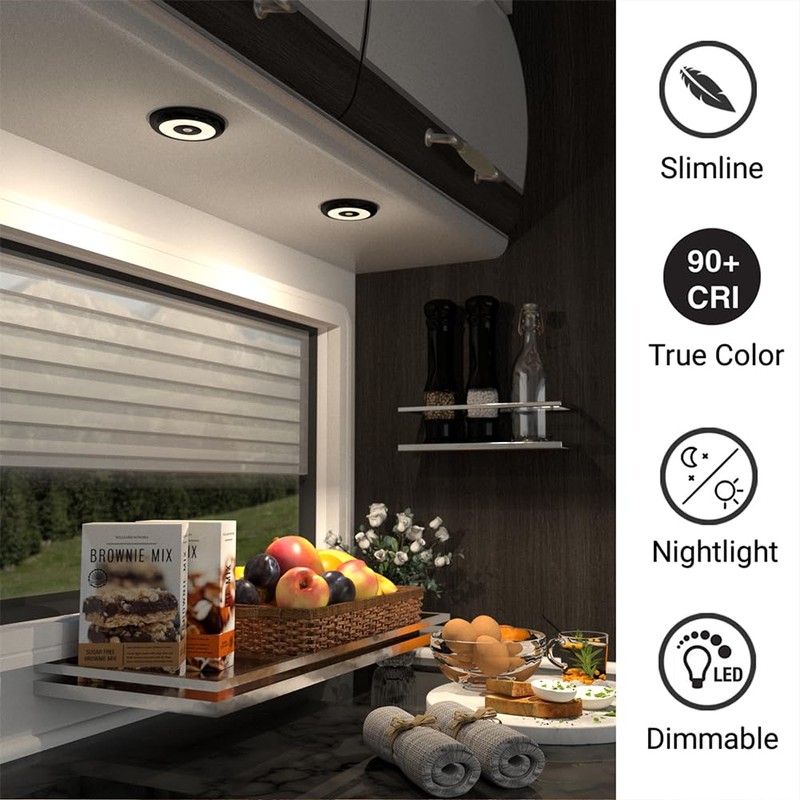 acegoo RV LED Puck Light Camper Van 3” Overhead Ceiling
