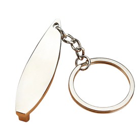 [ALOHAMONI] Metal Surfboard Keychain Keychain Metal Bottle Opener Hawaiian Miscellaneous Goods Hawaii Ocean Beach Vintage Retro Cafe California West Coast Resort HAWAII, Silver