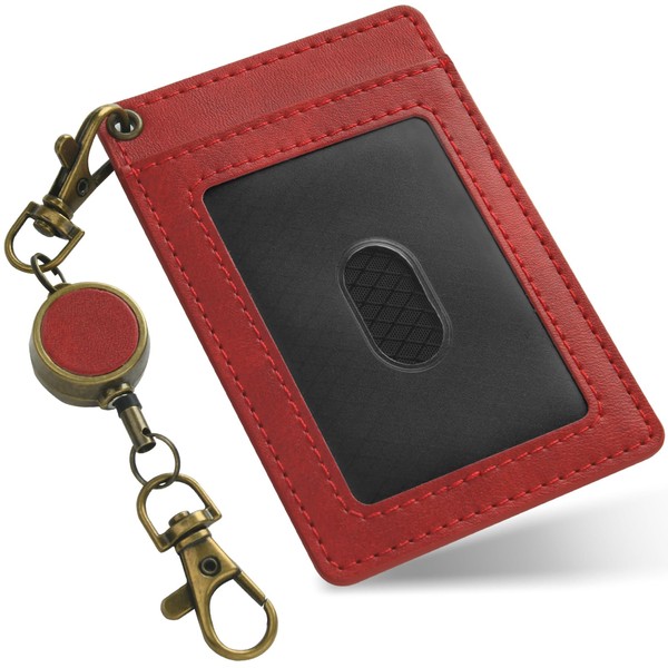 Men's Pass Case, With Reel, IC Card Case, Commuter Pass