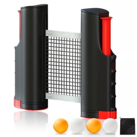 Weploda Table Tennis Net, Extendable Portable Table Tennis Net, Adjustable Retractable Net Ping Pong Replacement Net, Adjustable Length Table Tennis Net, Scalable Up to 1.5 m, for Indoor/Outdoor Use