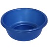 YBM HOME Round Plastic Wash Basin (Dark Blue, 13")