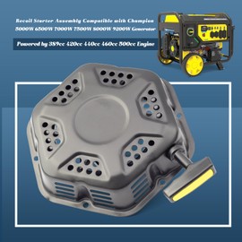 Esttlamer 100715836-0001 Recoil Starter Assembly Compatible with Champion Portable Generator 5000 6500 7000 7500 8000 9200 Watt Model Powered by 420cc 439cc 459cc Engine