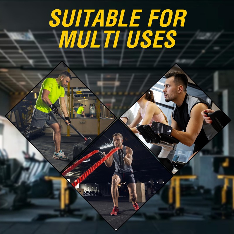 HHH Gym Gloves,Training Gloves Full Wrist Support,Breathable Extra Grip Palm