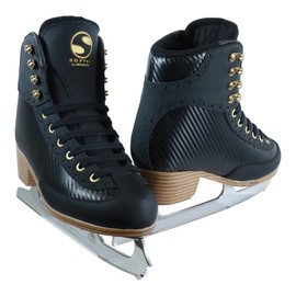 Jackson Ultima Softec Nova Black Womens/Girls Ice Figure Skates - Womens Size 5, Medium Width