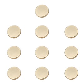 10 Buttons Metal Buttons Flat Buttons Round Buttons Sewing Smooth Suitable for Denim Suits Coat Dresses Jackets Suit Jacket (Gold, 20 mm)