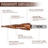 M35 Cobalt Step Drill Bit 3-13mm, 11-Step, HSS Cobalt Cone