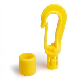 Paracord Planet Bungee Cord End Hooks – Fits 1/8" Shock Cord and Resistance Bands – Neon Yellow (10 Pack)