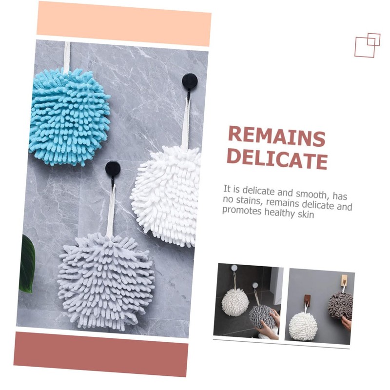 SHOWERORO 3Pcs Kitchen Towel Absorbent Hanging Hand Towels for Bathroom