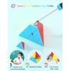 ROXENDA Pyramid Speed Cube Original Triangle Stickerless Pyraminx Puzzle Cube;