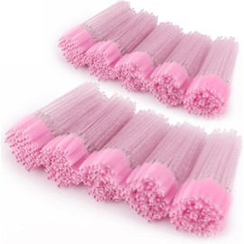 Tbestmax 1000 varitas desechables para pestañas y extensiones de pestañas, color rosa
