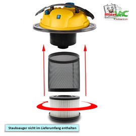 MisterVac Lamellar Filter Replacement Filter Compatible with Ferrex AF 2017