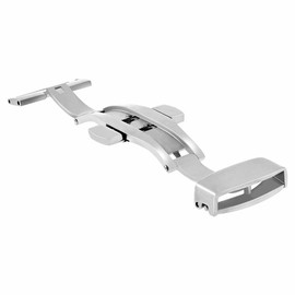 Ewatchparts Deployment Clasp 22/20mm Compatible With Tag Heuer Aquaracer Leather Band Strap Buckle Shiny