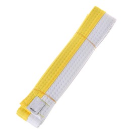 Kofun Taekwondo Belt, Professional Taekwondo Belt Karate Judo Double Wrap Martial Arts Stripe Sports Belt 1.8M/2.8M 180Cm White Yellow