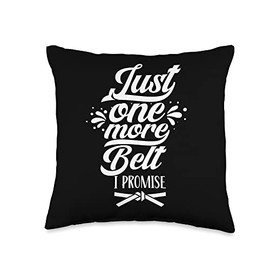 Fighter Coach Black Belt Gym Sports Just One Promise Martial Arts Black Belt Throw Pillow, 16x16, Multicolor