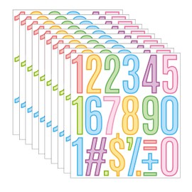 240 PCS Number Stickers, 3", Peel & Stick Mailbox Number Pack, Weatherproof Vinyl Stickers for Residential Address, Signage, Doors, Vehicles, Cars, Trucks, Business (3", Black)