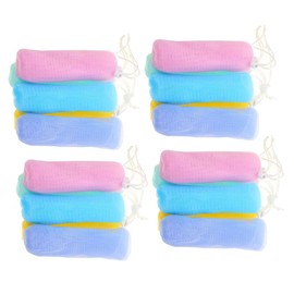 WOONEKY Foaming Nets 20pcs Soap Saver for Bar Soap Wall Hanging Gentle Facial Cleansing