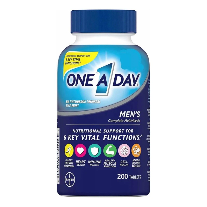 One Day Men Suplemento Multivitamínico Multimineral Hombres 200 Tabletas