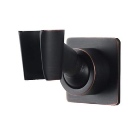 Shower Head Holder Adjustable Handheld Shower Head Bracket Adhesive Shower Wall Mount Holder Brass Shower Wand Holder Oil-Rubbed Bronze, Glue Installation