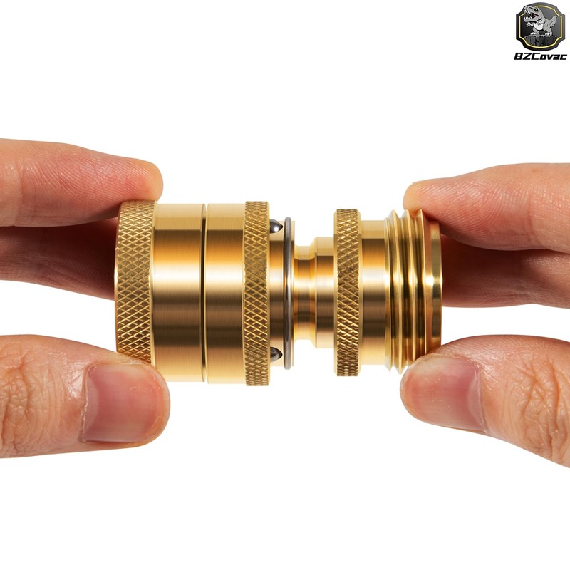 Bzcovac Heavy Duty Brass Hose Quick Disconnect Set for Dramm,