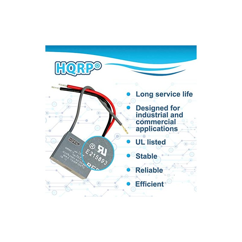 HQRP Capacitor for Harbor Breeze Ceiling Fan 4uf+5uf+6uf 5-Wire plus