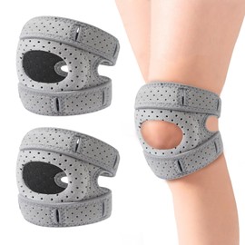 Pack of 2 Wellnee Knee Bandage Patella Knee Brace Knee Support Men Knee Support Relieves Knee Pain Suitable for Outdoor Sports, Climbing, Jumping