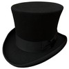 Black Wool Mens Top Hat Victorian Top Hats for Men