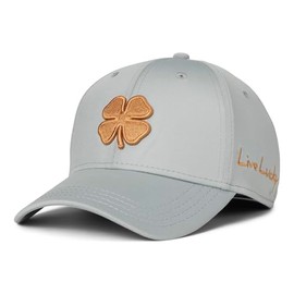Black Clover Standard Premium 132 Hat, Silver Hat/3D Bronze Clover