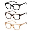LKEYE Oversized Reading Glasses For Women Blue Light Blocking Square