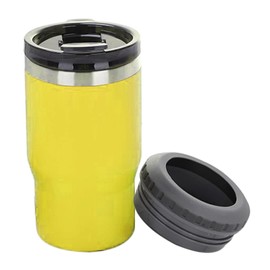 Soporte Aislado para Botella de Lata de 14 Oz, Enfriador de Lata Aislado de Acero Inoxidable 304 Aislante de Lata de Doble Pared para Auto para Beber Al Aire Libre, Seltzer Duro 7 (Amarillo)
