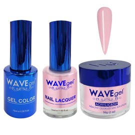 WAVEGEL Soak-Off Gel, Nail Lacquer & Acrylic/Dip Powder Matching Set - Royal Collection - #019 Fancy Princess